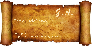 Gere Adelina névjegykártya